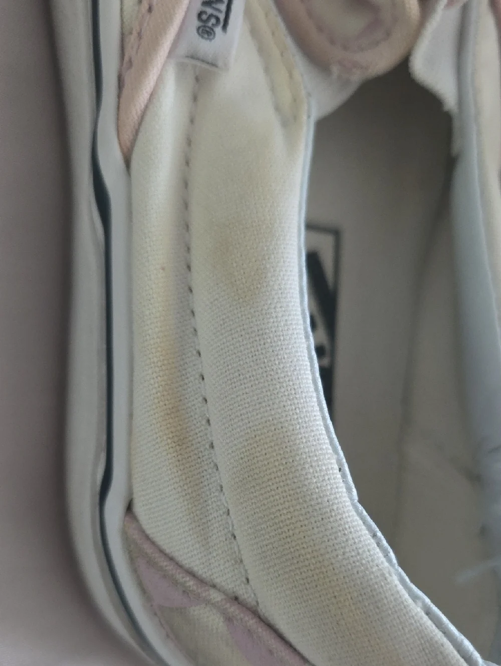 Vans Slip-On Checkerboard in Lavender & Cream